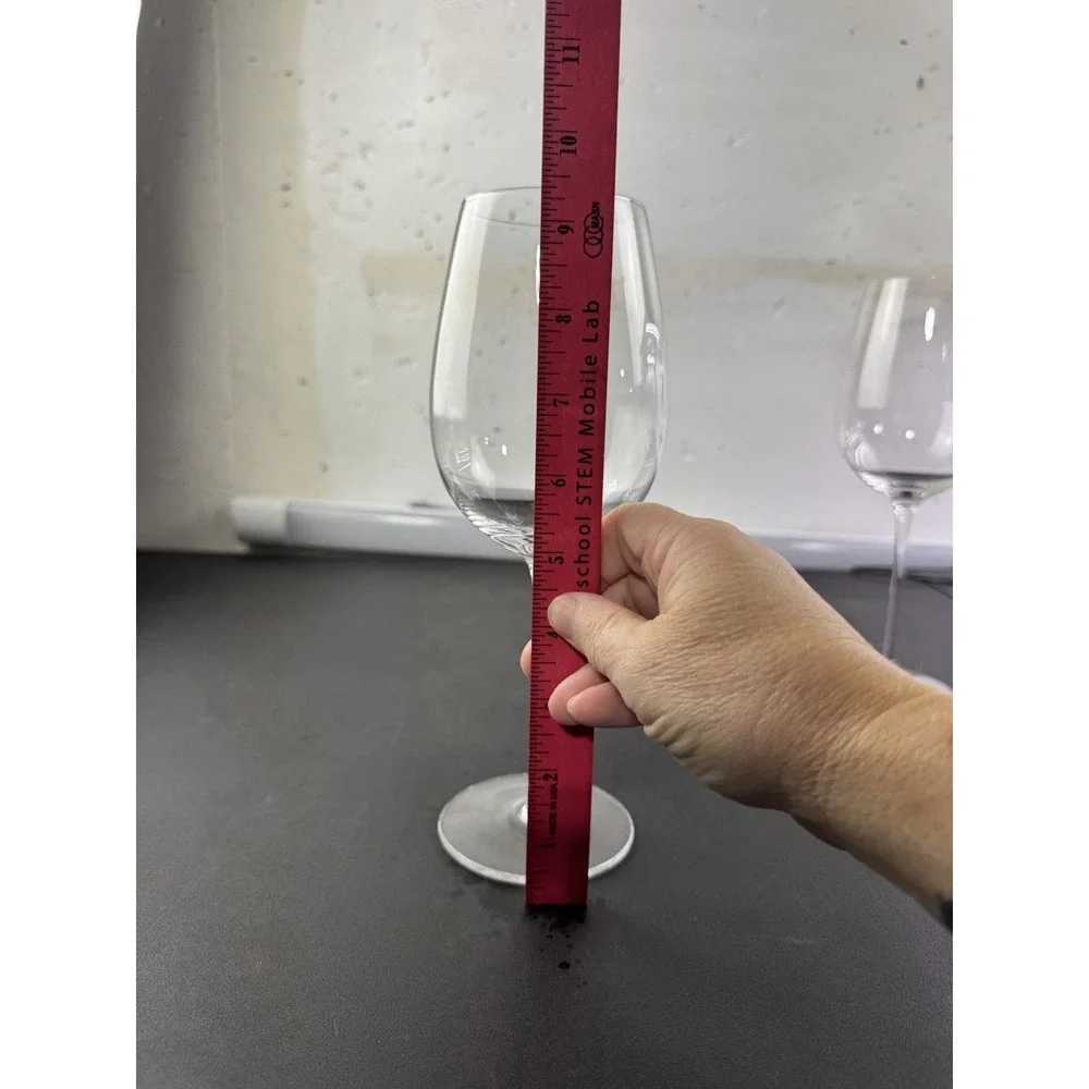 Set of 3 Clear Glass‎ Wine Glasses Tall Stemware Elegant Drinkware